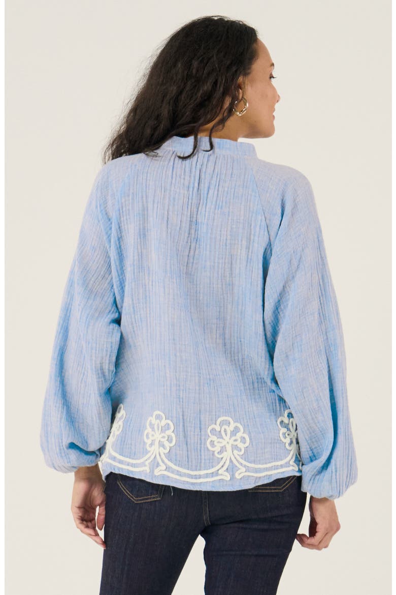 Maternity and Nursing Blouse Sarah, Alternate, color, Blue