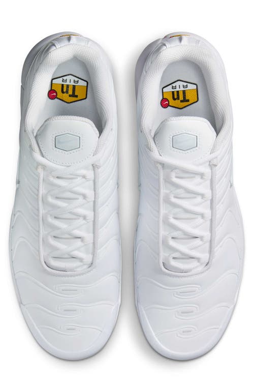 Nike Air Max Plus Sneakers White In White/gold/salsa Red