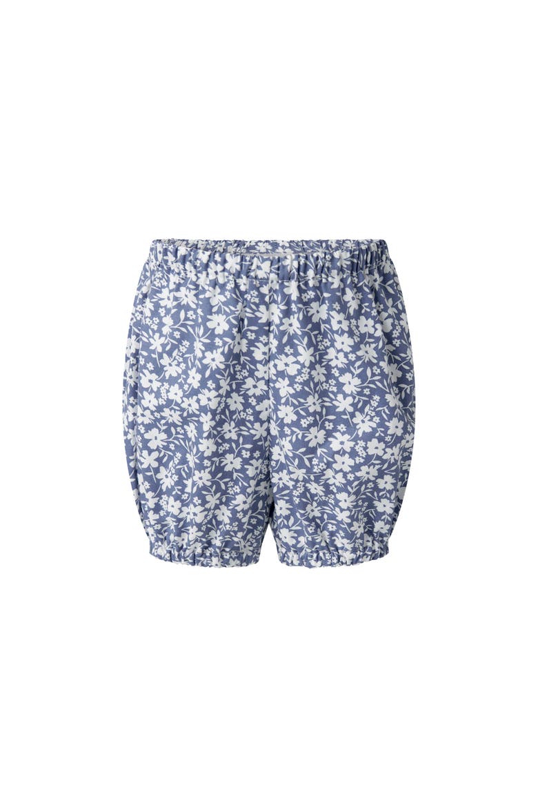 Floral Button-Front Dress and Bloomers, Alternate, color, Blue