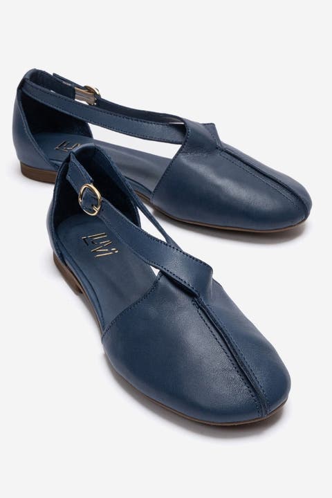 Fable Leather Side Cut Ballet Flat