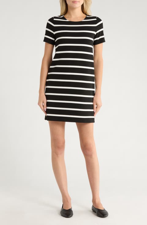 Colette Stripe Short Sleeve Shift Dress