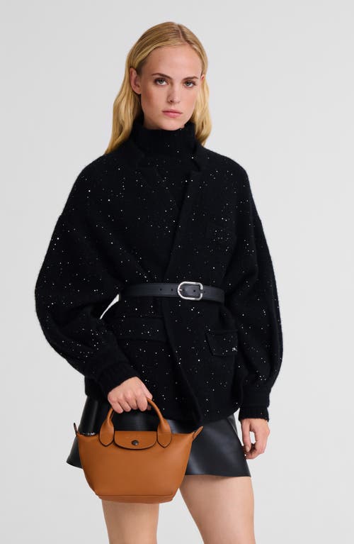 Longchamp Extra Small Le Pliage Xtra Leather Top Handle Bag In Brown