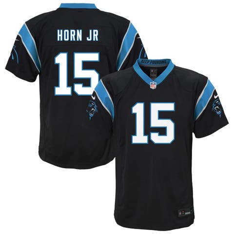 Youth Nike Jimmy Horn Jr. Black Carolina Panthers Team Game Jersey