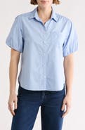 beachlunchlounge Corey Short Sleeve Cotton Button-Up Shirt