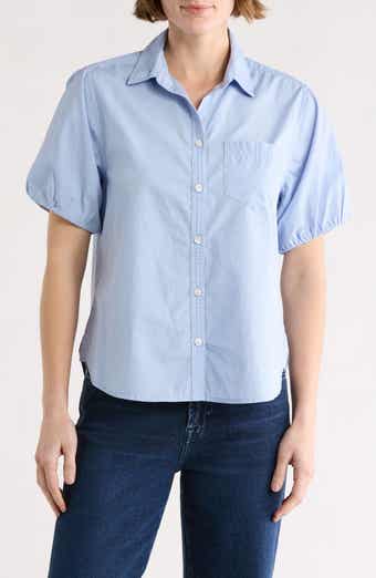 beachlunchlounge Corey Short Sleeve Cotton Button-Up Shirt