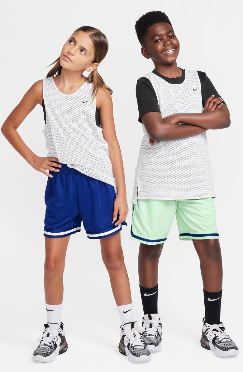 Nike Kids' Dri-FIT Reversible Mesh Tank, Alternate, color, White/ Black/ Black