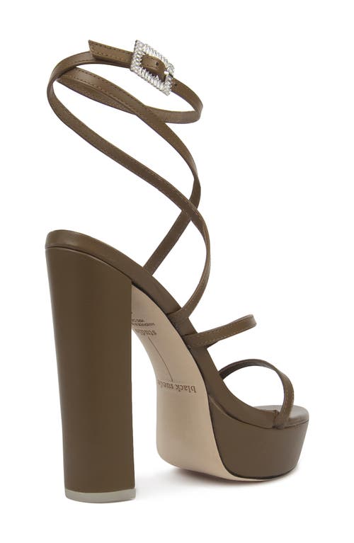 Black Suede Studio Kim Platform Sandal In Cocoa Leather