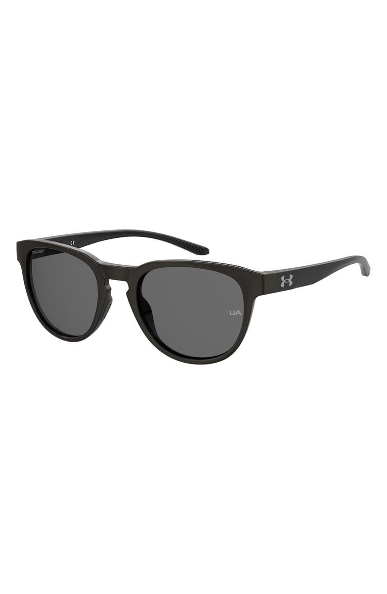 Under Armour Skylar 53mm Round Sunglasses, Alternate, color, Black Ruthenium