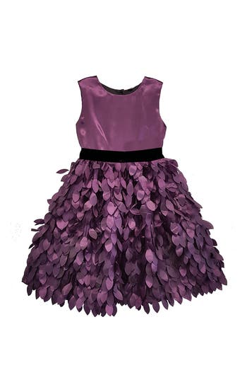 Joe-ella Kids' Textured Skirt Dress In Purple