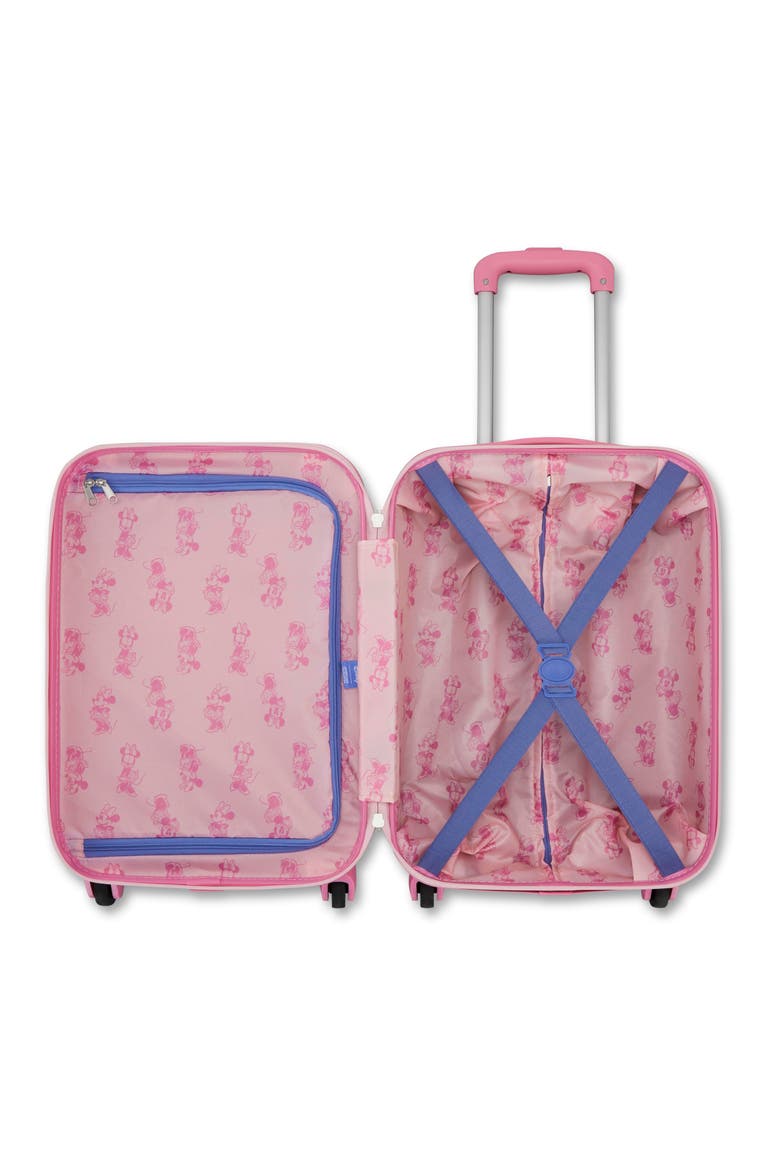 Disney Hardside Carry on 18 Inch Luggage with Spinner Wheels, Alternate, color, Minnie Mouse