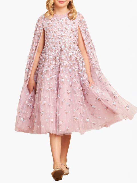 Dahlia Ditsy Cape Kids Dress