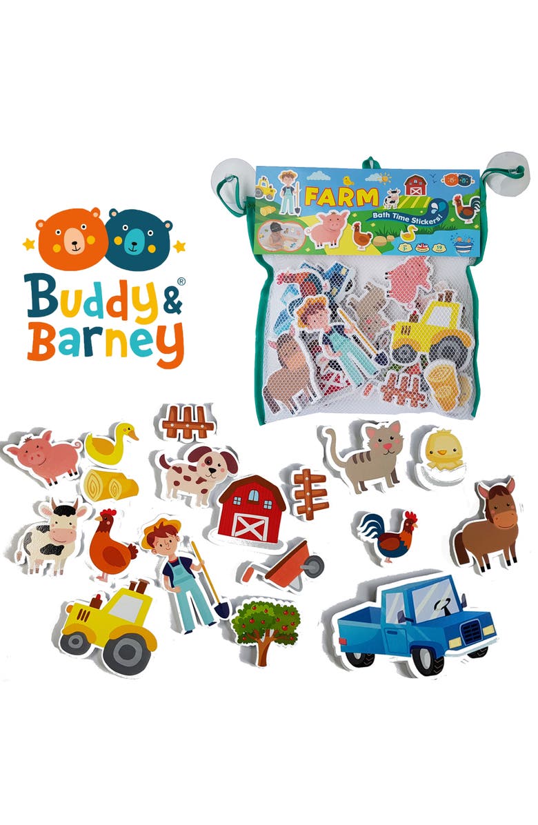 Buddy & Barney Farm Bath Time Stickers  Age 3+, Alternate, color, 