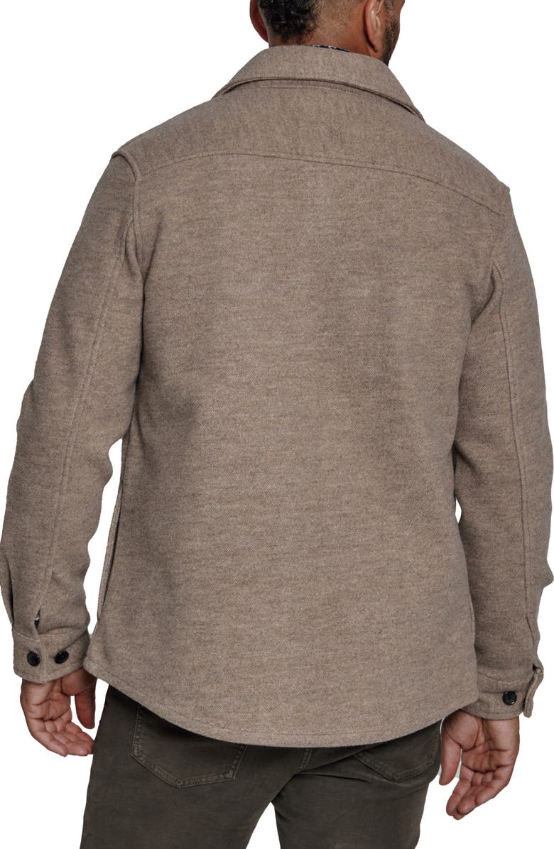 7 Diamonds Generation Brushed Flannel Button-Up Shirt Jacket, Alternate, color, Taupe