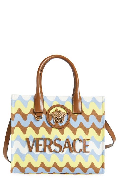 Versace Small La Medusa Logo Canvas Tote