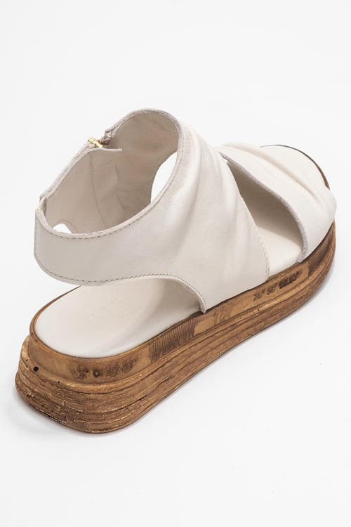 Forever & Always Shoes Lunas Leather Side-zip Flat Heel Sandal In Sand