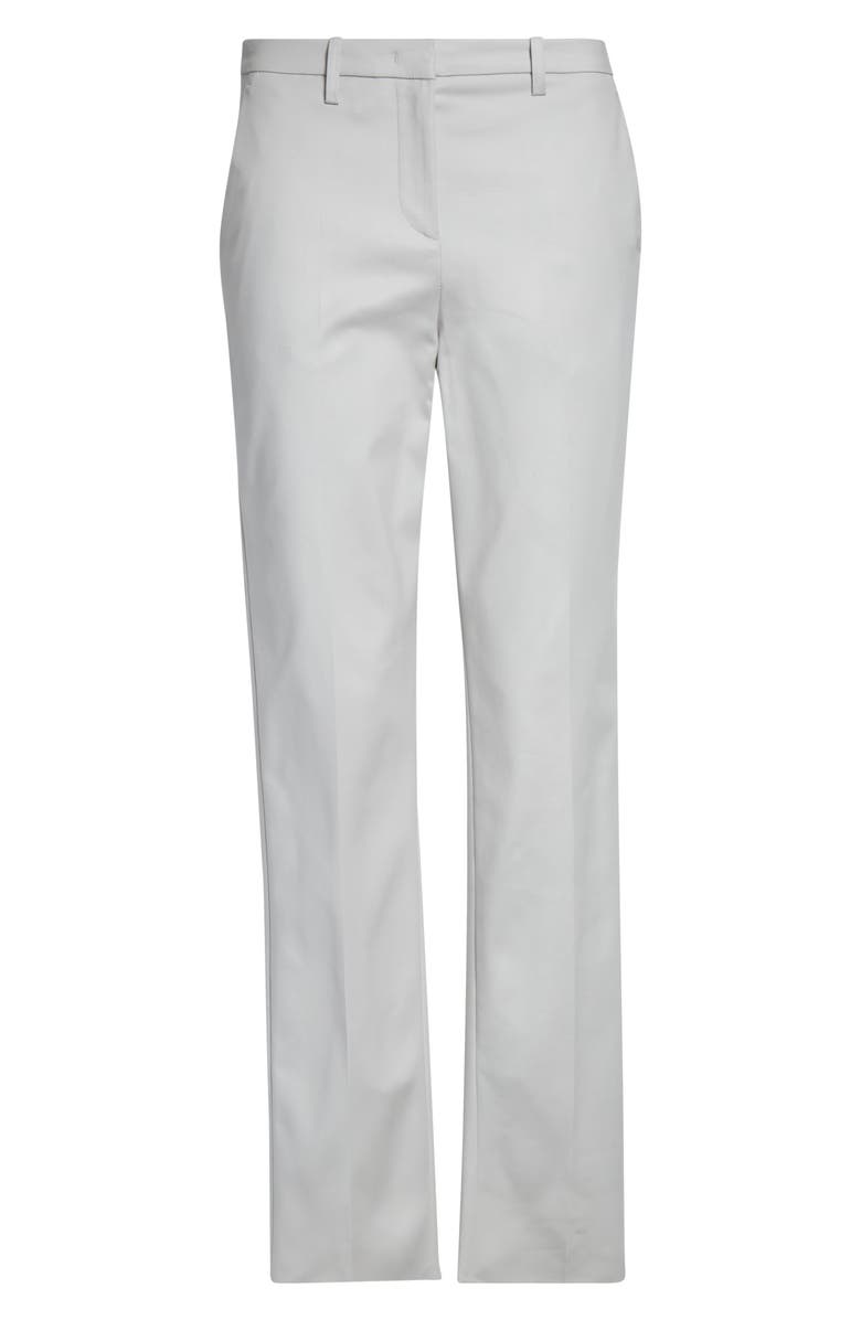Emporio Armani Cotton Couture Straight Leg Pants, Main, color, Solid Light/ Pastel Grey