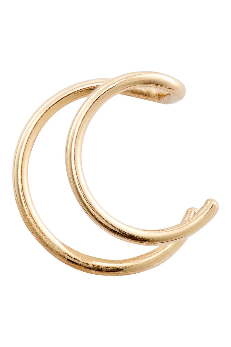 Thin Wire Double Ear Cuff, Alternate, color, 14K YELOW GOLD