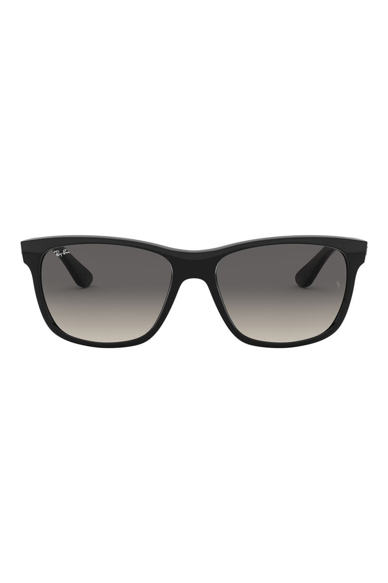 'Wayfarer' 58mm Aviator Sunglasses, Main, color, BLACK/ GREY GRADIENT