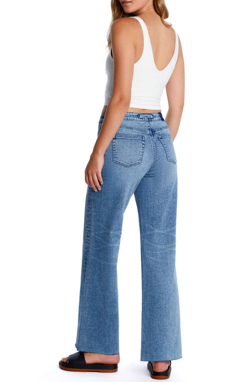 Hint Of Blu Flat Front Wide Leg Jeans In Lake Mathews