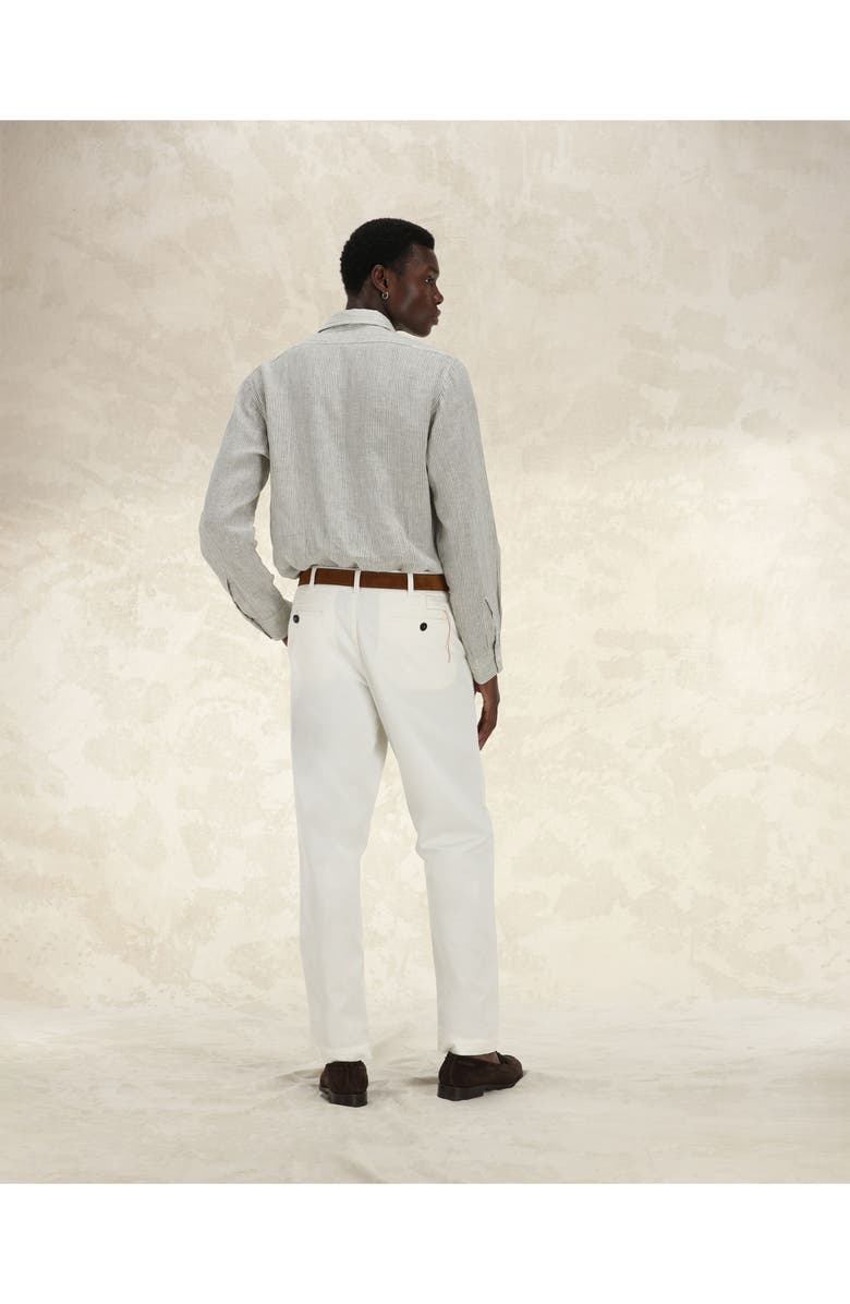 Fortela Wallace Twill Cotton Trousers, Alternate, color, White