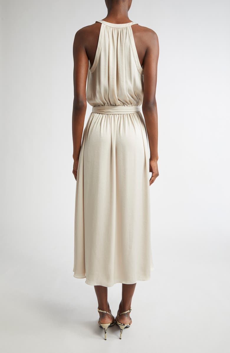 Ramy Brook Amelia Satin Dress, Alternate, color, Sandstone