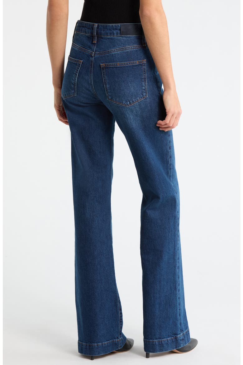 Leenah Waist Buckle Wide Leg Jeans, Alternate, color, TECHNIQUE