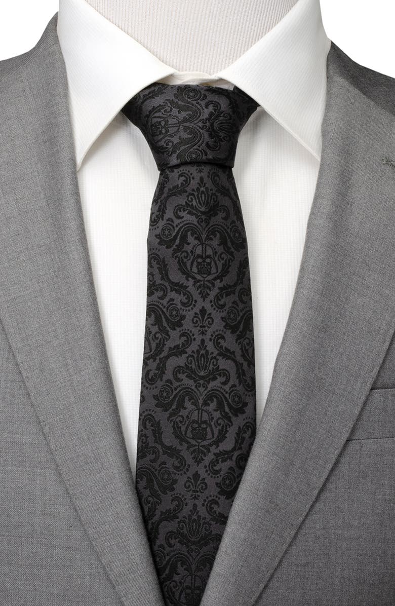 Cufflinks, Inc. Star Wars<sup>™</sup> Darth Vader Black Damask Silk Tie, Alternate, color, Black