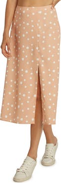 matty m. Dede Polka Dot Midi Skirt
