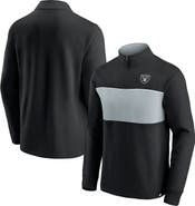 FANATICS Men's Fanatics Branded Black/Silver Las Vegas Raiders Block Party Quarter-Zip Jacket