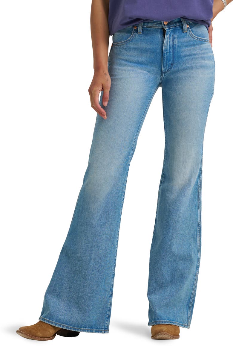 Wrangler '70s Flare Jeans, Main, color, Soft Ocean