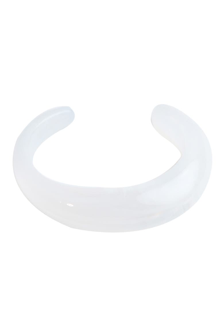 Resin Cuff Bracelet, Main, color, WHITE