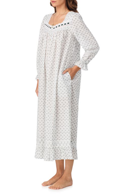 Eileen West Vintage Print Ballet Nightgown In White