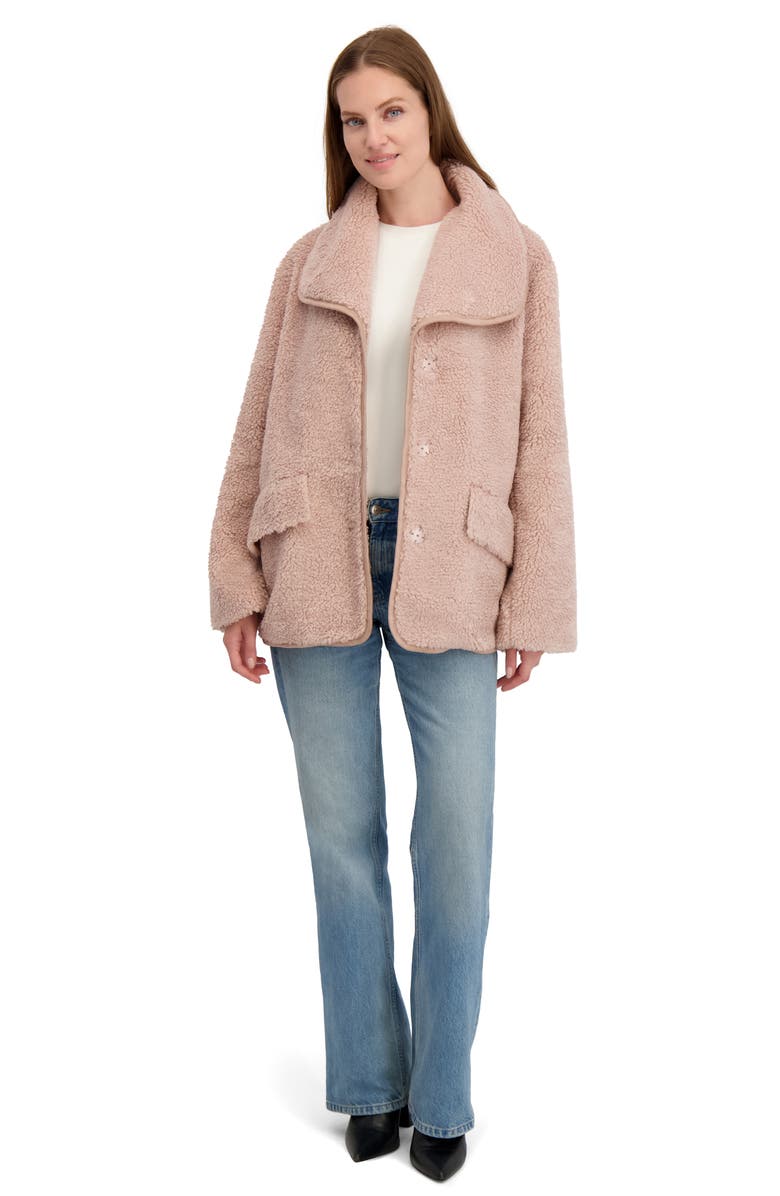 Laundry by Shelli Segal Faux Shearling Jacket, Alternate, color, Rose