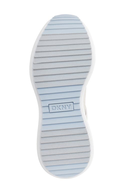 Shop Dkny Zofi Platform Wedge Sneaker In Celeste