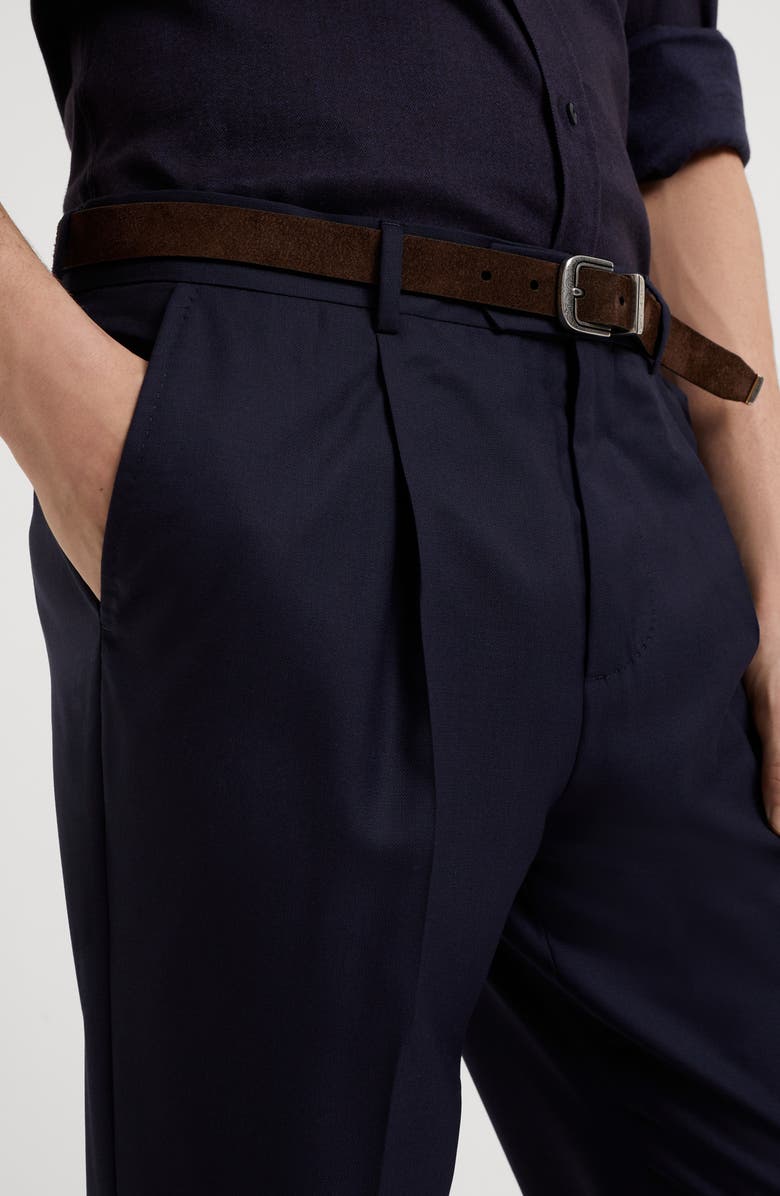 Brunello Cucinelli Leisure fit trousers with pleats, Alternate, color, 