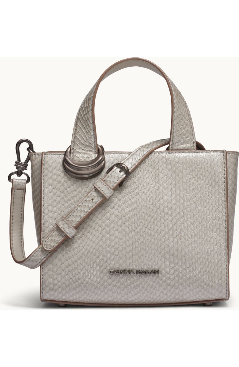 Donna Karan New York Hewlett Snake Crossbody, Main, color, Zinc