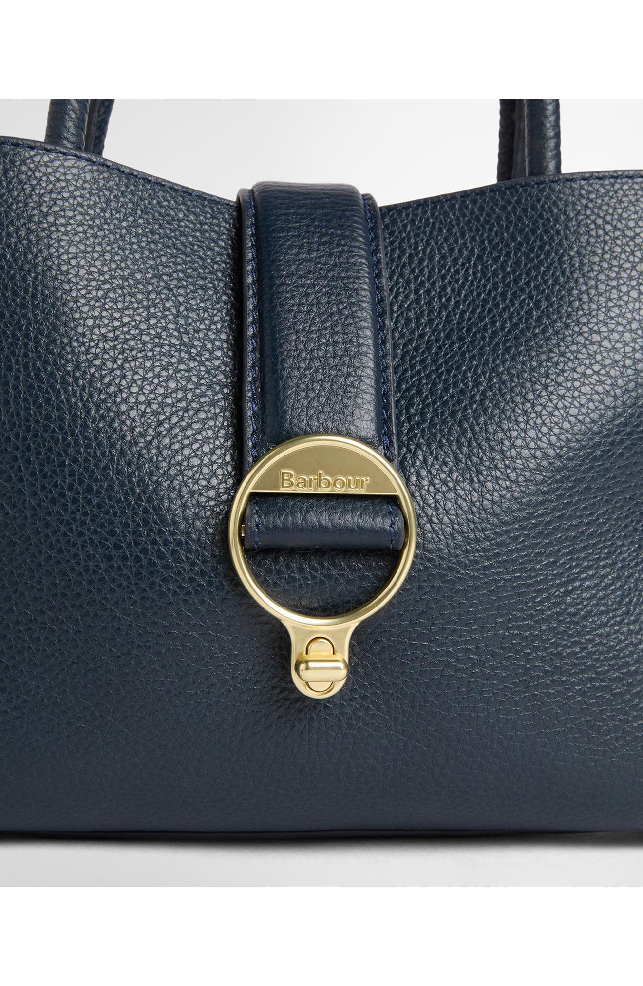 Alder Mini Leather Tote, Alternate, color, NAVY