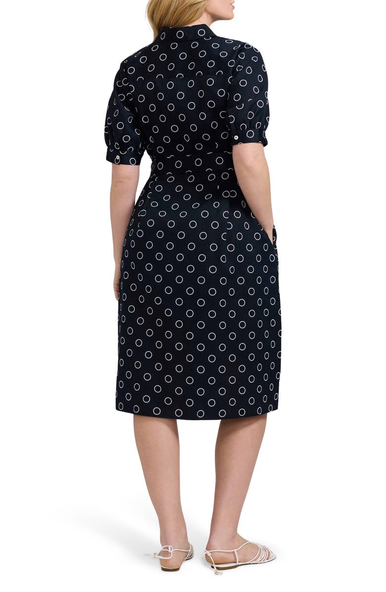 Foxcroft Esther Circle Print Cotton Shirtdress, Alternate, color, 