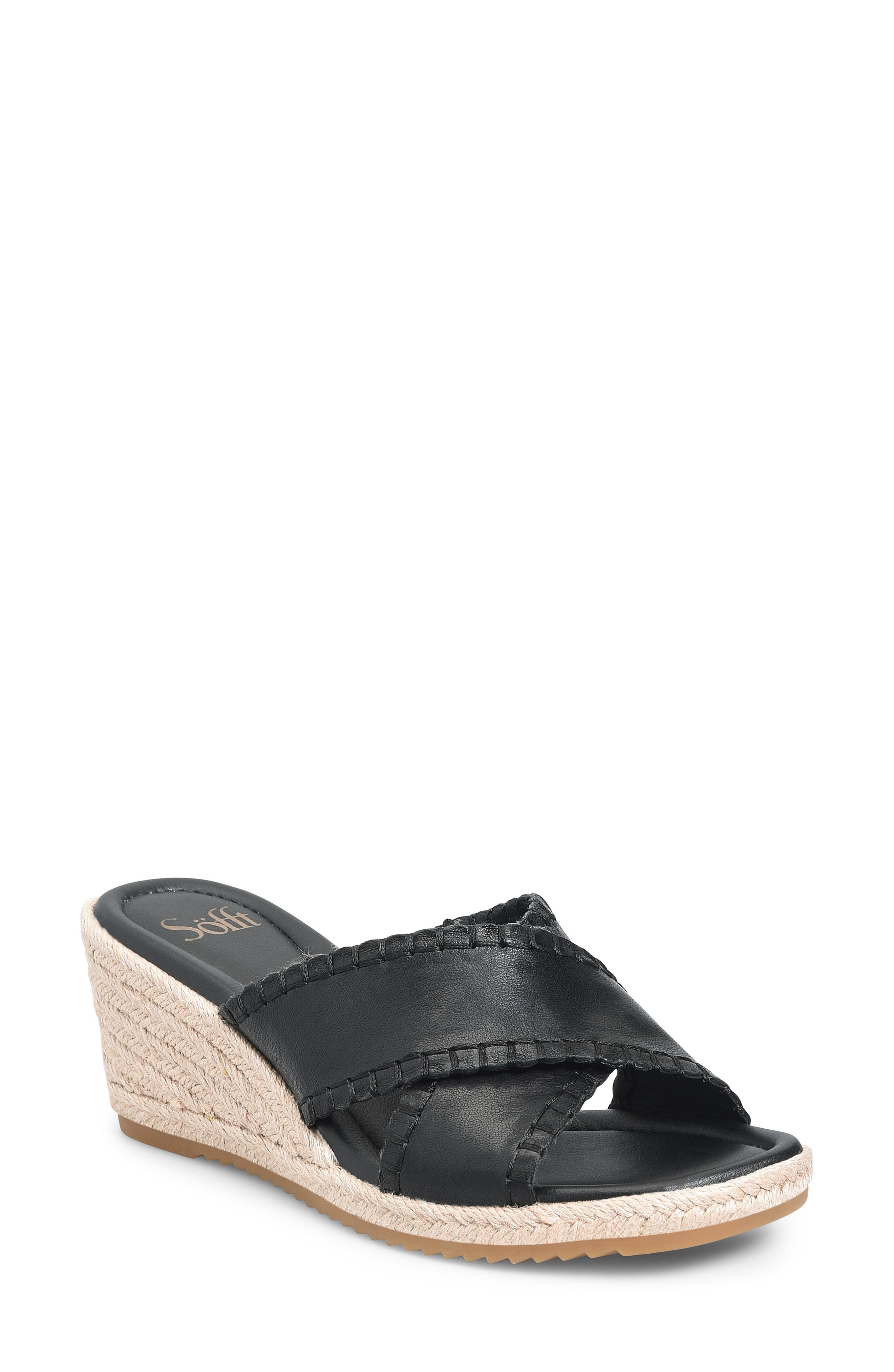 Söfft Indie Espadrille Platform Wedge Slide Sandal