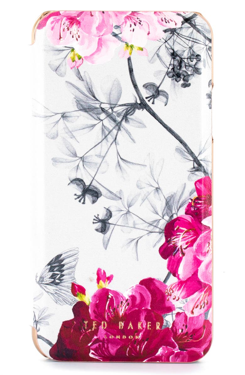 Ted Baker London Babylon iPhone X/Xs/Xs Max & XR Mirror Folio Case, Main, color,