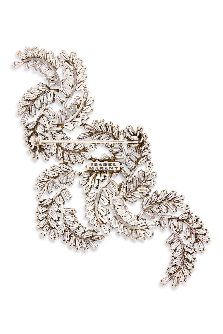 Crystal Branch Brooch, Main, color, ANTHRACITE/ SILVER