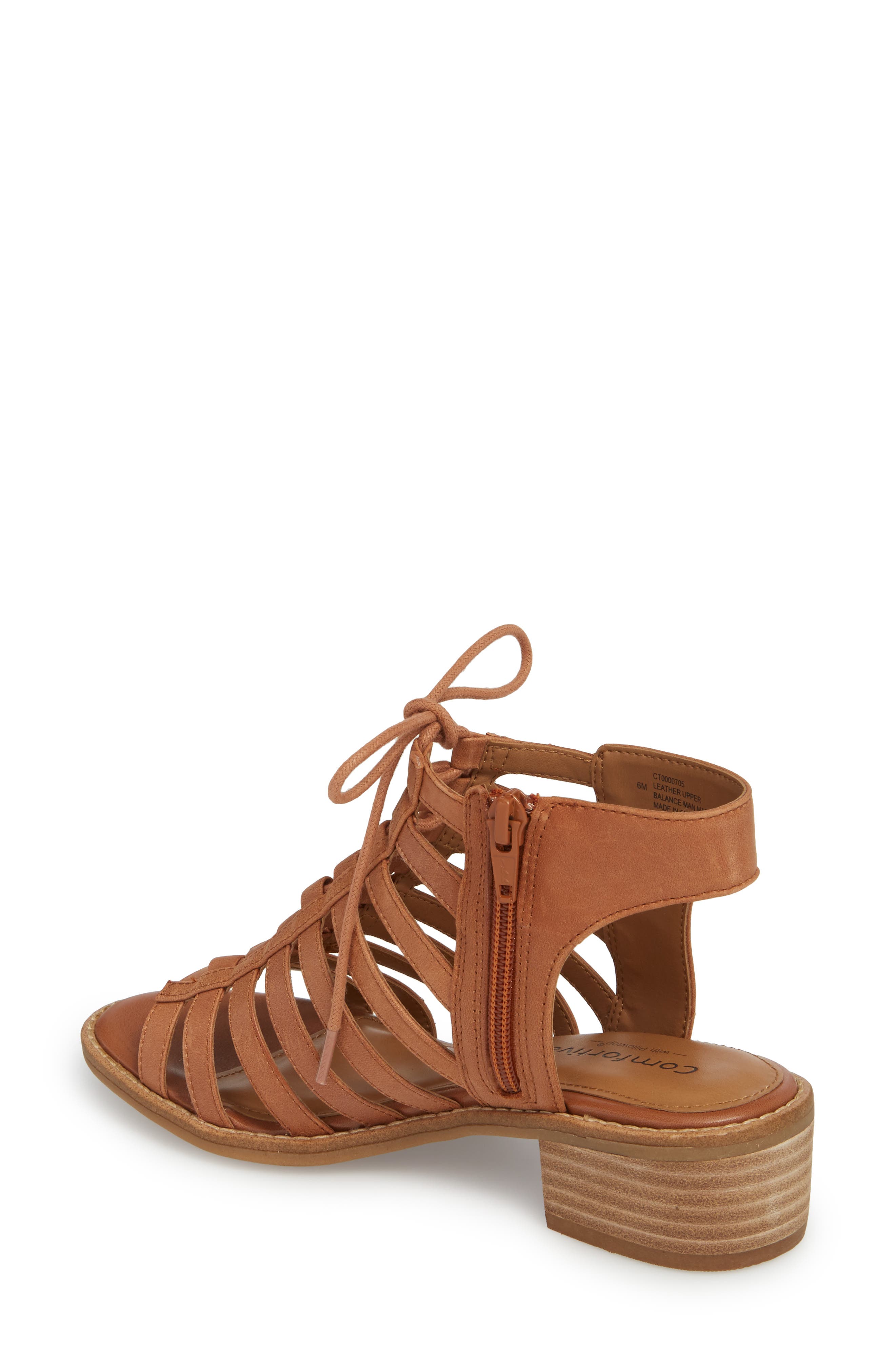 Blossom Sandal, Alternate, color, WALNUT LEATHER