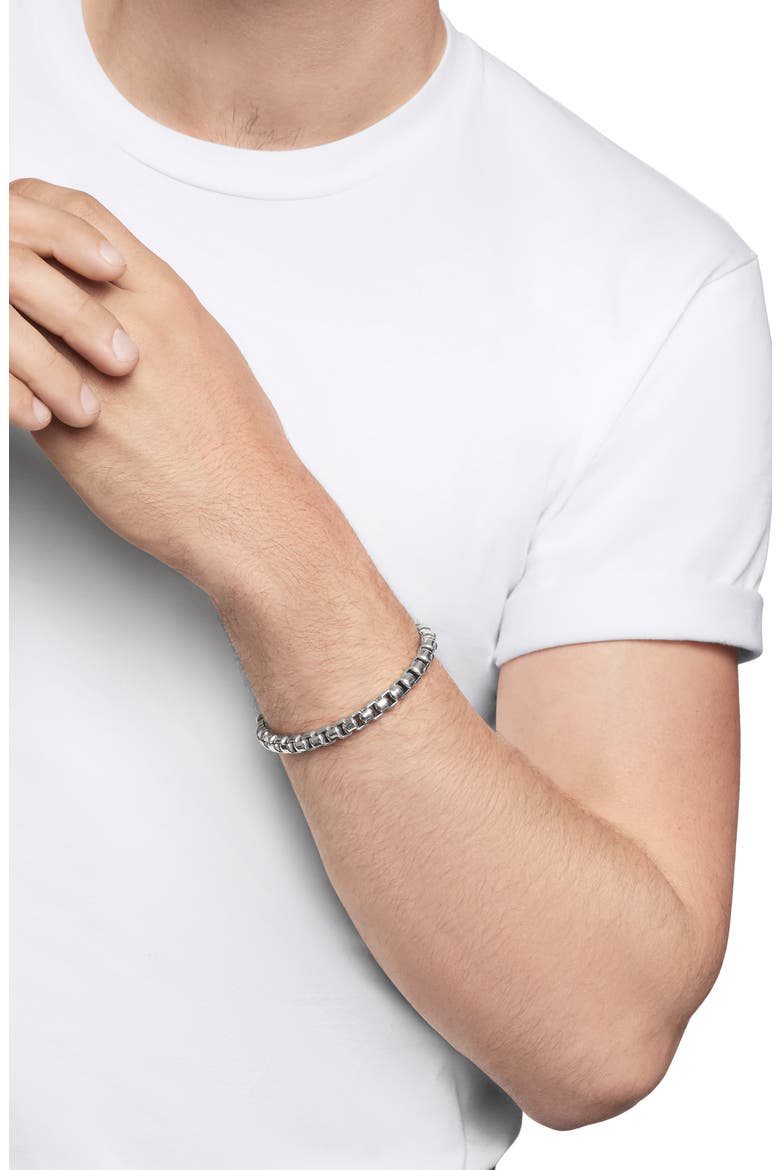 Extra-Large Box Chain Bracelet, Alternate, color, SILVER