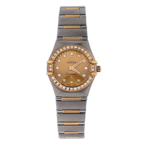 Constellation Quartz Watch Stainless Steel and Yellow Gold with Diamond Bezel and Markers 22