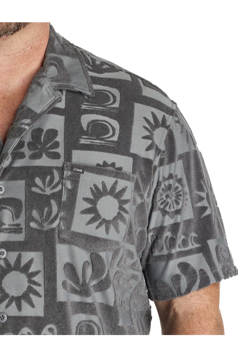 Big & Tall O'Riginals Era Jacquard Knit Sport Shirt, Alternate, color, GRAPHITE