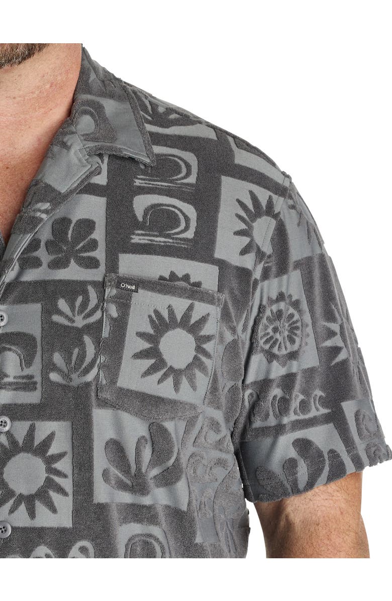 O'Neill Big & Tall O'Riginals Era Jacquard Knit Sport Shirt, Alternate, color, Graphite