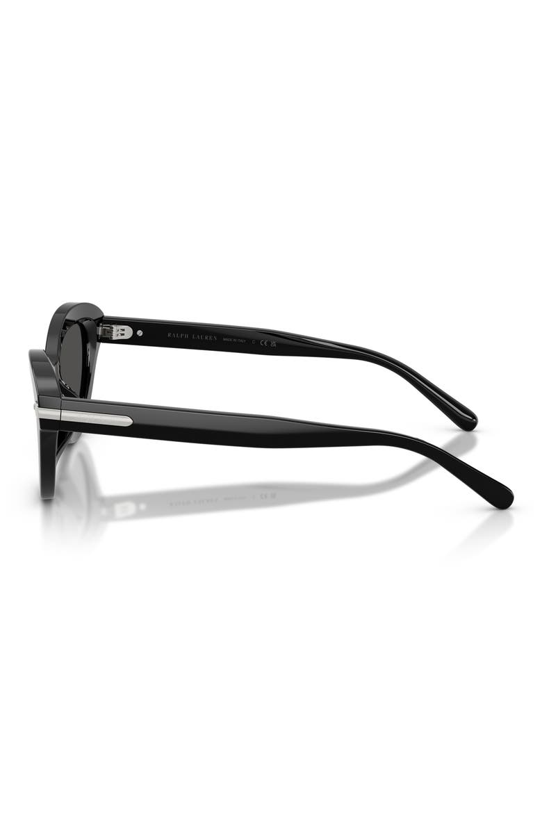 RL8236U 54mm Cat Eye Sunglasses, Alternate, color, SHINY BLACK / DARK GREY
