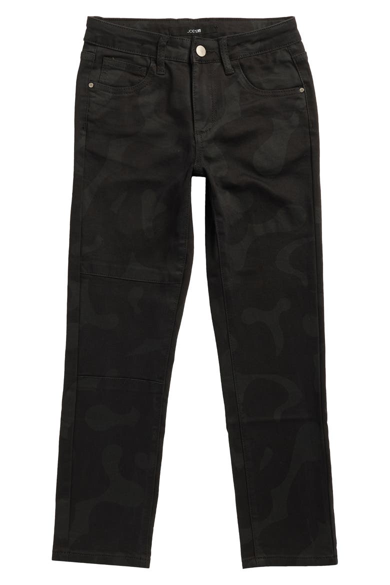 Kids' Brixton Camo Print Slim Straight Leg Jeans, Main, color, BLACK CAMOUFLAGE