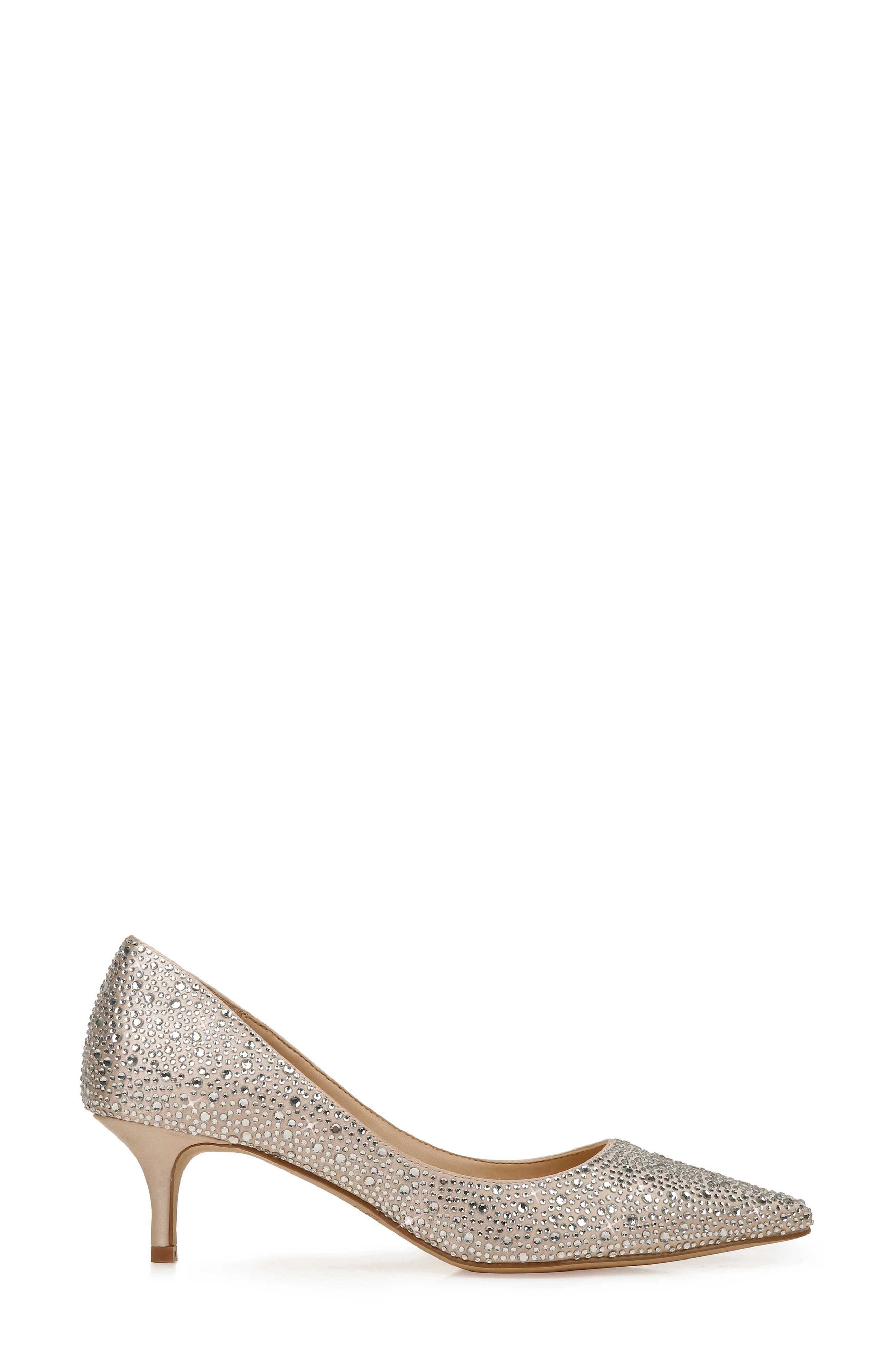 Frenchie Pointed Toe Pump, Alternate, color, CHAMPAGNE SATIN