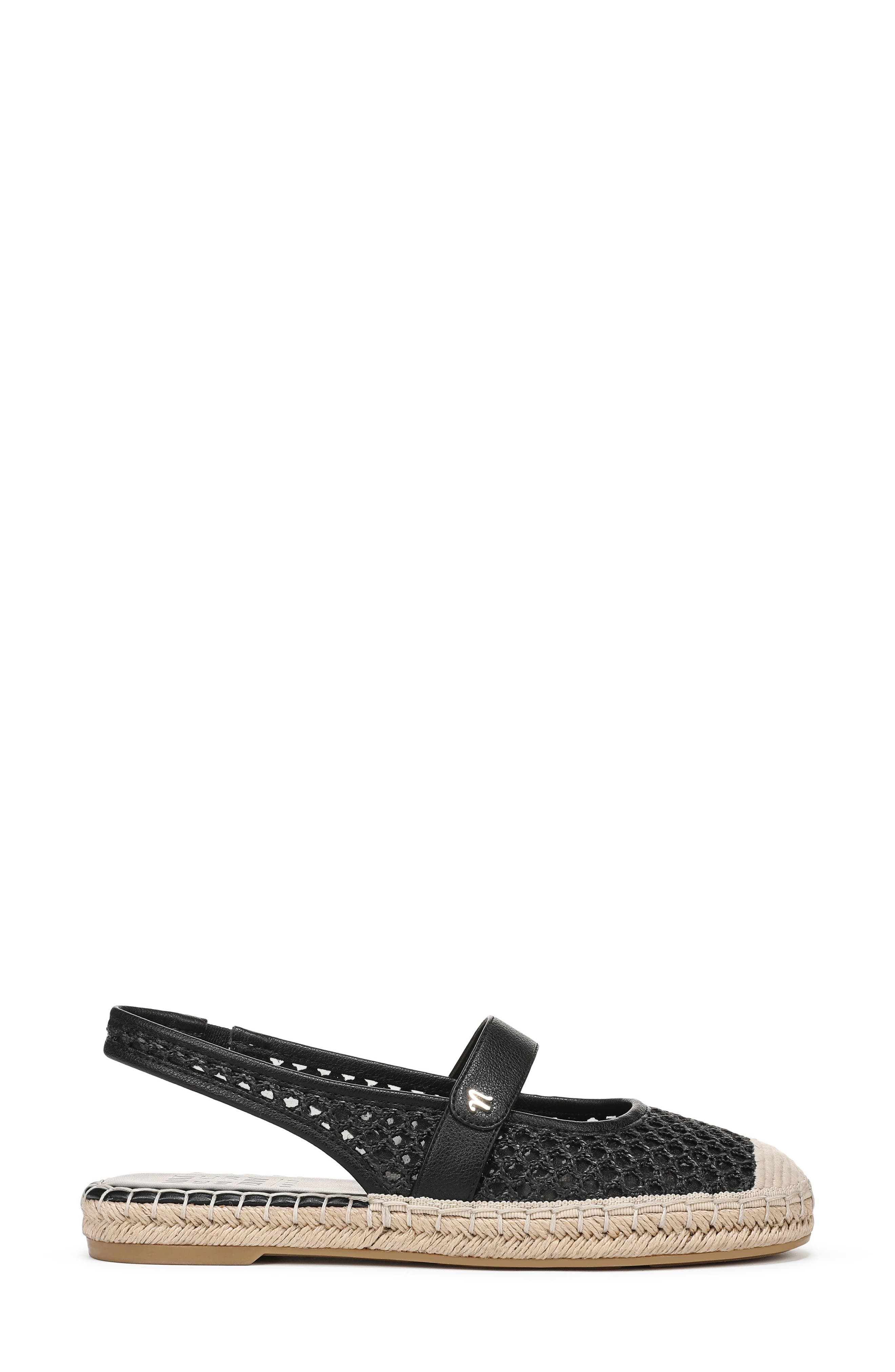 Naturalizer Jolie Slingback Espadrille Flat, Alternate, color, Black